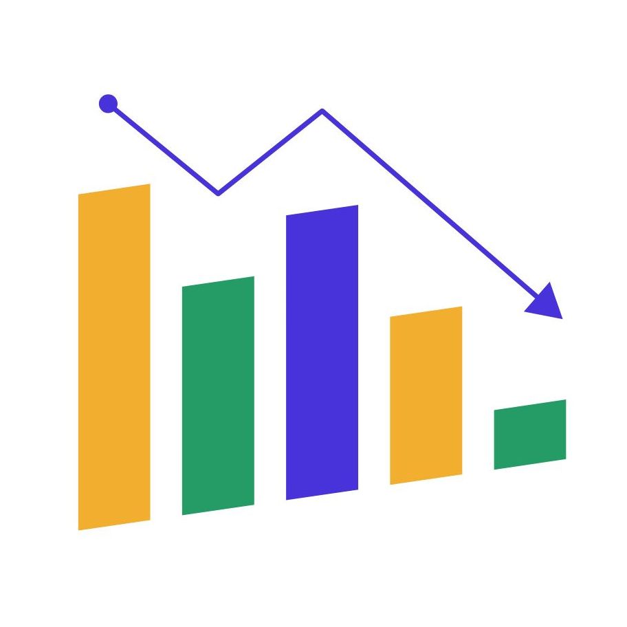 Descending graph icon