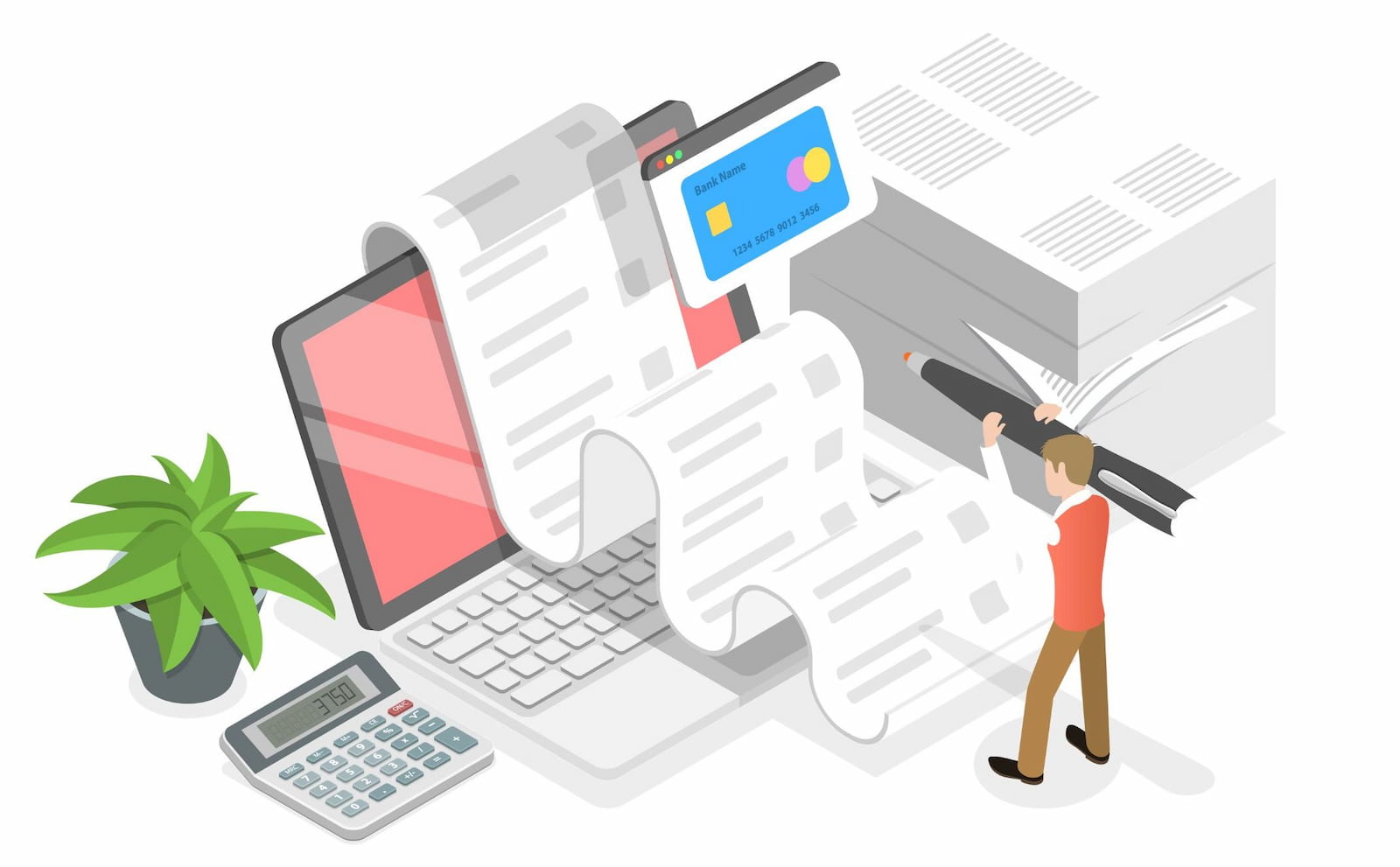 Graphic illustration of Virtual bookkeeper's skills